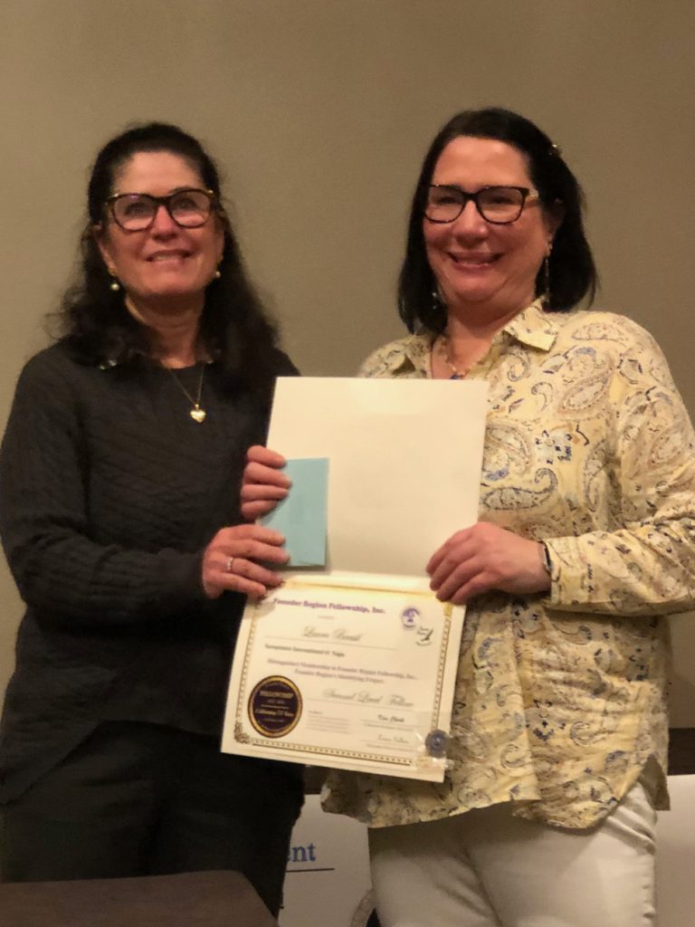 Fellowship Chair Teresa Zimny and Fellow Winner Laura Brasil